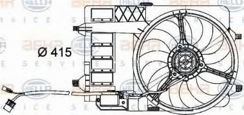 HELLA 8EW 351 000-291 - Ventilators, Motora dzesēšanas sistēma autodraugiem.lv