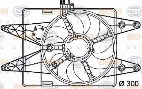 HELLA 8EW 351 039-481 - Ventilators, Motora dzesēšanas sistēma autodraugiem.lv