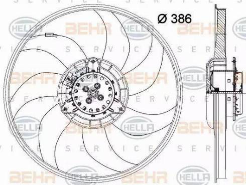 HELLA 8EW 351 150-671 - Ventilators, Motora dzesēšanas sistēma autodraugiem.lv