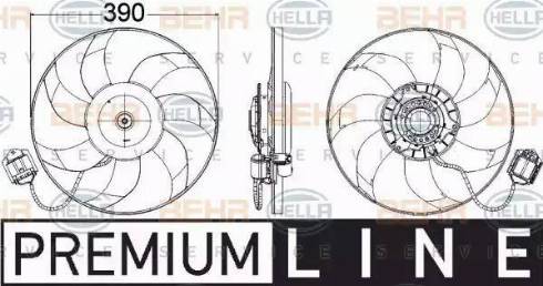 HELLA 8EW 351 104-461 - Ventilators, Motora dzesēšanas sistēma autodraugiem.lv