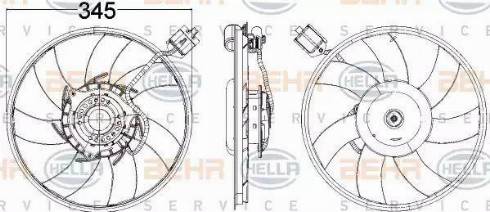 HELLA 8EW 351 104-481 - Ventilators, Motora dzesēšanas sistēma autodraugiem.lv