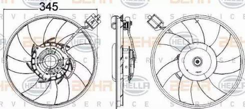 HELLA 8EW 351 104-541 - Ventilators, Motora dzesēšanas sistēma autodraugiem.lv