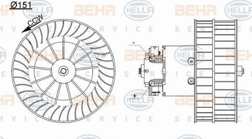 HELLA 8EW 351 104-771 - Salona ventilators autodraugiem.lv