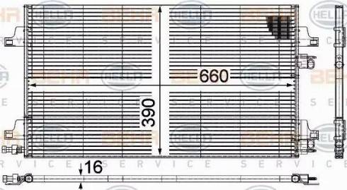 HELLA 8FC 351 301-644 - Kondensators, Gaisa kond. sistēma autodraugiem.lv