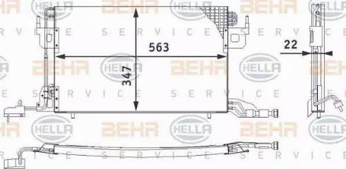 HELLA 8FC 351 317-011 - Kondensators, Gaisa kond. sistēma autodraugiem.lv