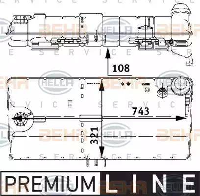 HELLA 8MA 376 705-331 - Kompensācijas tvertne, Dzesēšanas šķidrums autodraugiem.lv