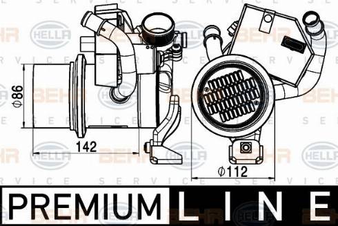 HELLA 8ME 376 745-291 - Radiators, Izplūdes gāzu recirkulācija autodraugiem.lv