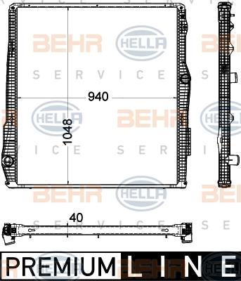 HELLA 8MK 376 906-311 - Radiators, Motora dzesēšanas sistēma autodraugiem.lv