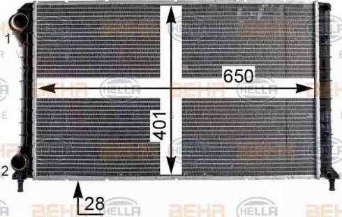 HELLA 8MK 376 900-061 - Radiators, Motora dzesēšanas sistēma autodraugiem.lv