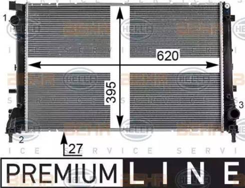 HELLA 8MK 376 900-191 - Radiators, Motora dzesēšanas sistēma autodraugiem.lv