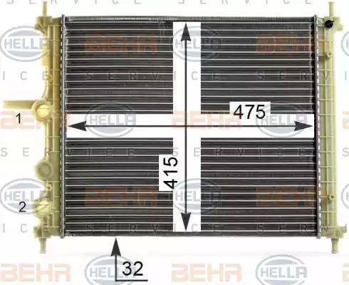 HELLA 8MK 376 900-141 - Radiators, Motora dzesēšanas sistēma autodraugiem.lv