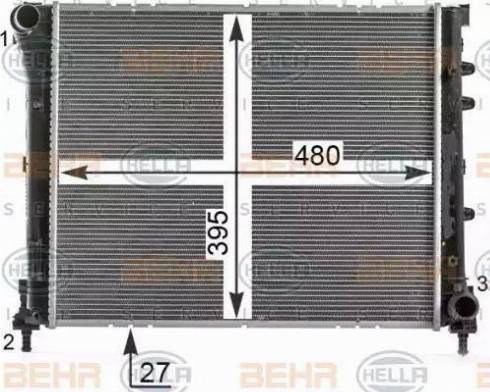 HELLA 8MK 376 900-171 - Radiators, Motora dzesēšanas sistēma autodraugiem.lv