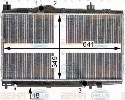 HELLA 8MK 376 900-344 - Radiators, Motora dzesēšanas sistēma autodraugiem.lv