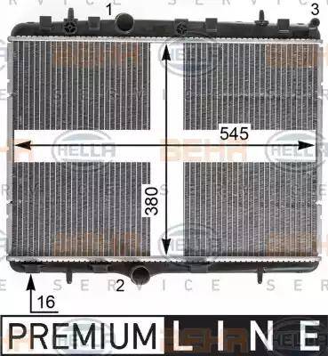 HELLA 8MK 376 900-311 - Radiators, Motora dzesēšanas sistēma autodraugiem.lv