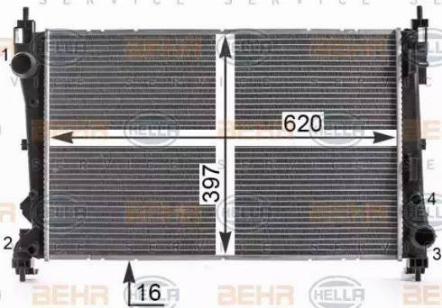 HELLA 8MK 376 900-204 - Radiators, Motora dzesēšanas sistēma autodraugiem.lv