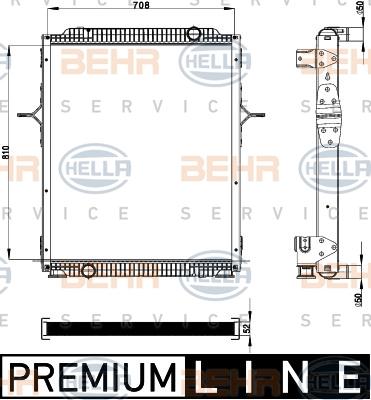 HELLA 8MK 376 908-011 - Radiators, Motora dzesēšanas sistēma autodraugiem.lv