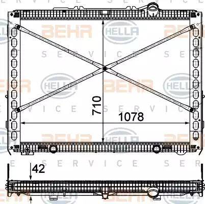 HELLA 8MK 376 908-021 - Radiators, Motora dzesēšanas sistēma autodraugiem.lv