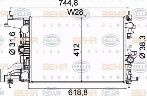 HELLA 8MK 376 910-241 - Radiators, Motora dzesēšanas sistēma autodraugiem.lv