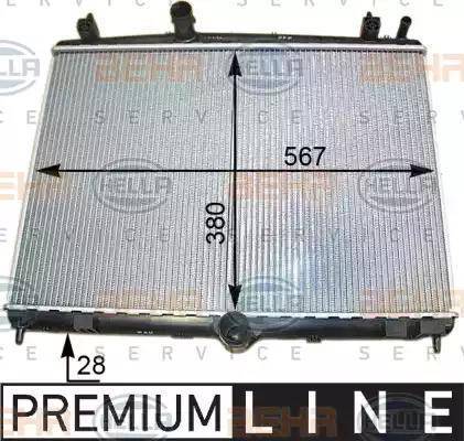 HELLA 8MK 376 910-204 - Radiators, Motora dzesēšanas sistēma autodraugiem.lv