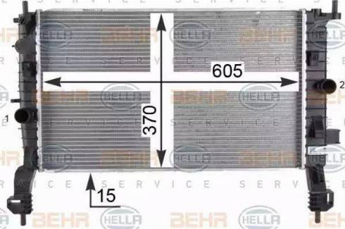 HELLA 8MK 376 910-284 - Radiators, Motora dzesēšanas sistēma autodraugiem.lv