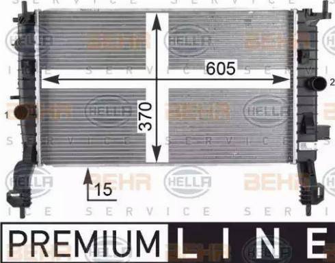 HELLA 8MK 376 910-281 - Radiators, Motora dzesēšanas sistēma autodraugiem.lv