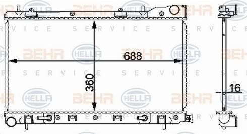 HELLA 8MK 376 912-224 - Radiators, Motora dzesēšanas sistēma autodraugiem.lv