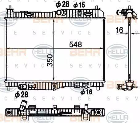 HELLA 8MK 376 790-501 - Radiators, Motora dzesēšanas sistēma autodraugiem.lv