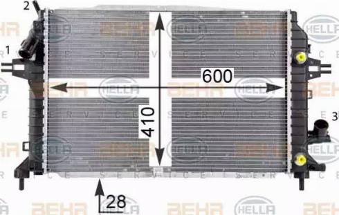 HELLA 8MK 376 790-034 - Radiators, Motora dzesēšanas sistēma autodraugiem.lv