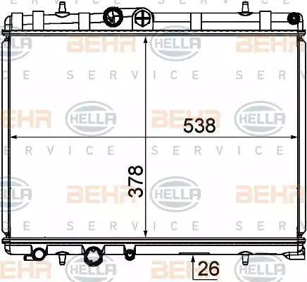 HELLA 8MK 376 790-121 - Radiators, Motora dzesēšanas sistēma autodraugiem.lv