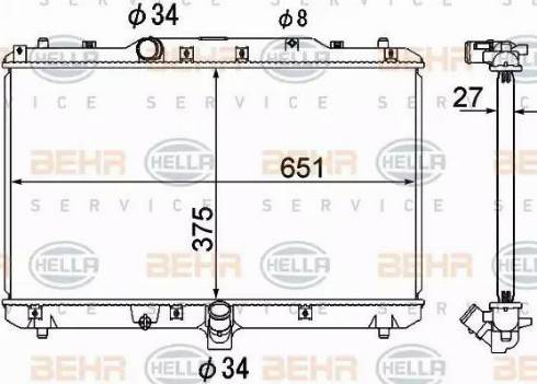 HELLA 8MK 376 790-251 - Radiators, Motora dzesēšanas sistēma autodraugiem.lv