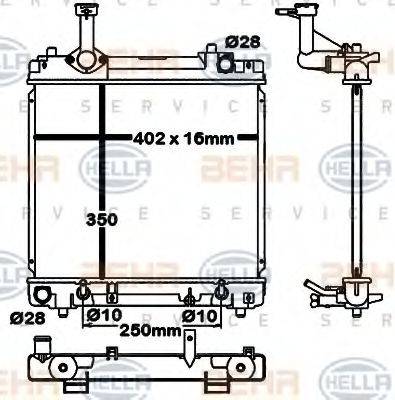 HELLA 8MK 376 792-431 - Radiators, Motora dzesēšanas sistēma autodraugiem.lv