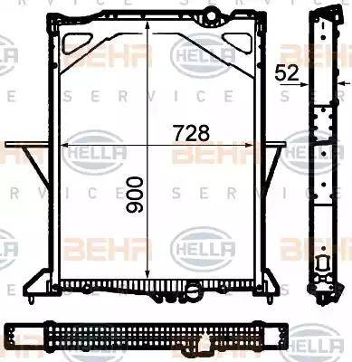 HELLA 8MK 376 792-141 - Radiators, Motora dzesēšanas sistēma autodraugiem.lv