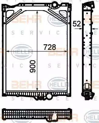 HELLA 8MK 376 792-161 - Radiators, Motora dzesēšanas sistēma autodraugiem.lv