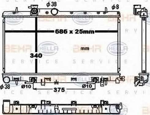 HELLA 8MK 376 792-381 - Radiators, Motora dzesēšanas sistēma autodraugiem.lv