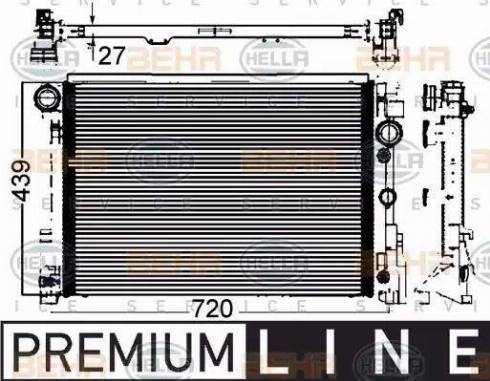 HELLA 8MK 376 749-551 - Radiators, Motora dzesēšanas sistēma autodraugiem.lv