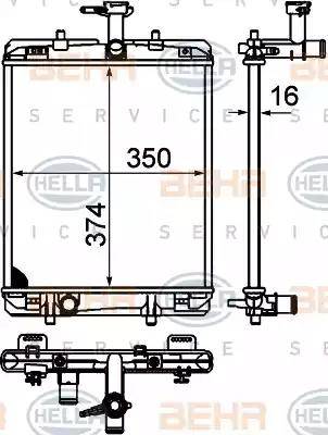 HELLA 8MK 376 749-654 - Radiators, Motora dzesēšanas sistēma autodraugiem.lv