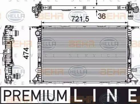 HELLA 8MK 376 745-641 - Radiators, Motora dzesēšanas sistēma autodraugiem.lv