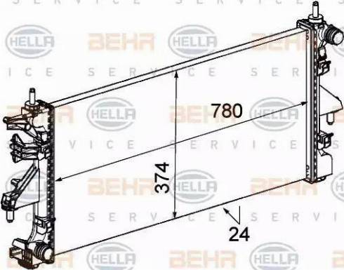 HELLA 8MK 376 745-104 - Radiators, Motora dzesēšanas sistēma autodraugiem.lv