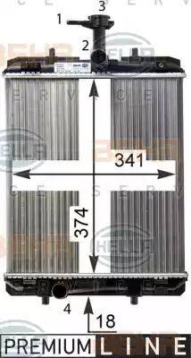 HELLA 8MK 376 754-481 - Radiators, Motora dzesēšanas sistēma autodraugiem.lv