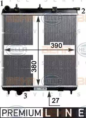 HELLA 8MK 376 754-471 - Radiators, Motora dzesēšanas sistēma autodraugiem.lv