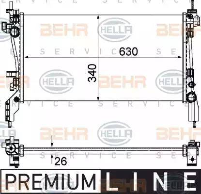 HELLA 8MK 376 754-581 - Radiators, Motora dzesēšanas sistēma autodraugiem.lv