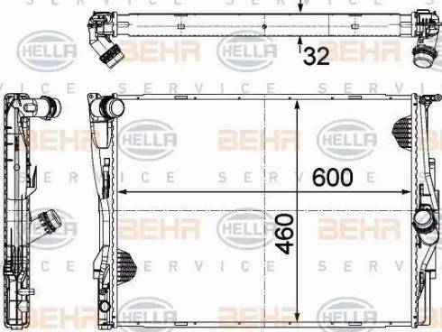 HELLA 8MK 376 754-044 - Radiators, Motora dzesēšanas sistēma autodraugiem.lv