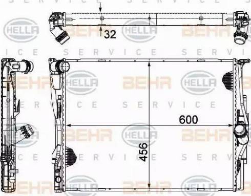 HELLA 8MK 376 754-054 - Radiators, Motora dzesēšanas sistēma autodraugiem.lv