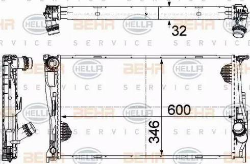 HELLA 8MK 376 754-014 - Radiators, Motora dzesēšanas sistēma autodraugiem.lv