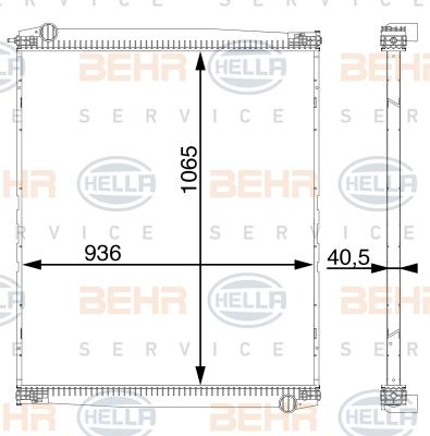 HELLA 8MK 376 755-434 - Radiators, Motora dzesēšanas sistēma autodraugiem.lv