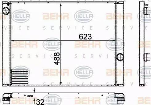 HELLA 8MK 376 755-591 - Radiators, Motora dzesēšanas sistēma autodraugiem.lv