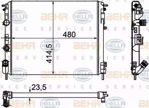 HELLA 8MK 376 755-341 - Radiators, Motora dzesēšanas sistēma autodraugiem.lv