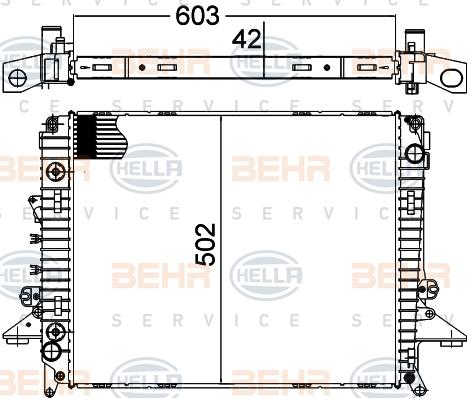 HELLA 8MK 376 755-714 - Radiators, Motora dzesēšanas sistēma autodraugiem.lv