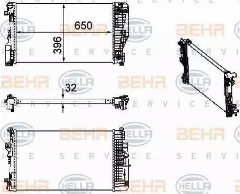 HELLA 8MK 376 756-134 - Radiators, Motora dzesēšanas sistēma autodraugiem.lv