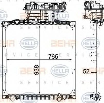 HELLA 8MK 376 750-541 - Radiators, Motora dzesēšanas sistēma autodraugiem.lv